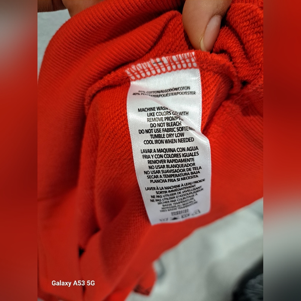 Tommy Hilfiger Red and Black Crew Neck Sweater - Picture 3 of 4